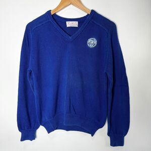 Vintage US Open Golf 1991 Hazeltine Sweater Blue V-Neck Women Size Large